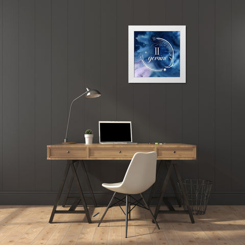 Watercolor Astrology III White Modern Wood Framed Art Print by Popp, Grace