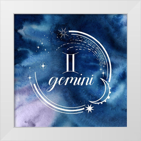 Watercolor Astrology III White Modern Wood Framed Art Print by Popp, Grace
