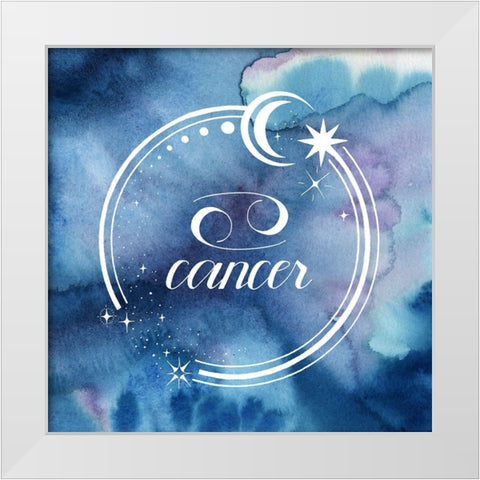 Watercolor Astrology IV White Modern Wood Framed Art Print by Popp, Grace