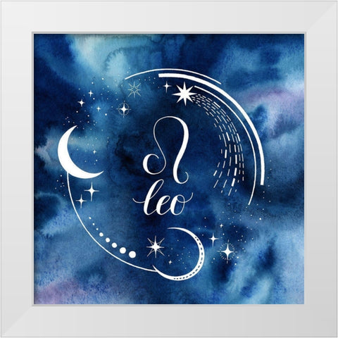 Watercolor Astrology V White Modern Wood Framed Art Print by Popp, Grace