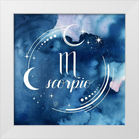 Watercolor Astrology VIII White Modern Wood Framed Art Print by Popp, Grace