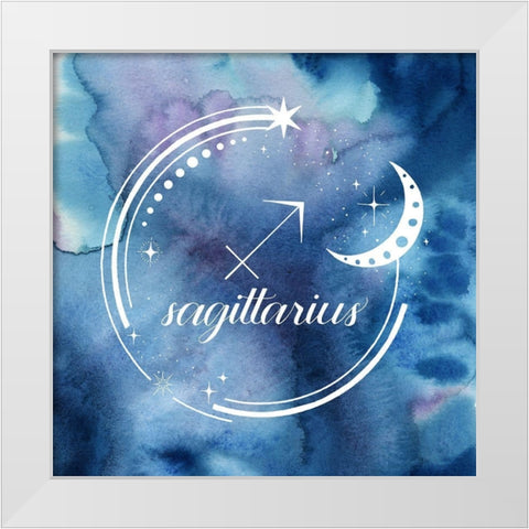 Watercolor Astrology IX White Modern Wood Framed Art Print by Popp, Grace