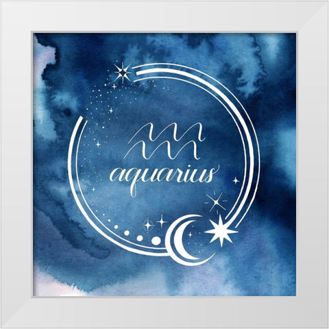 Watercolor Astrology XI White Modern Wood Framed Art Print by Popp, Grace