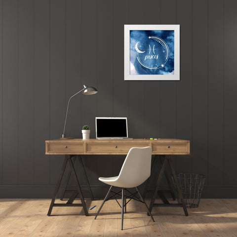Watercolor Astrology XII White Modern Wood Framed Art Print by Popp, Grace
