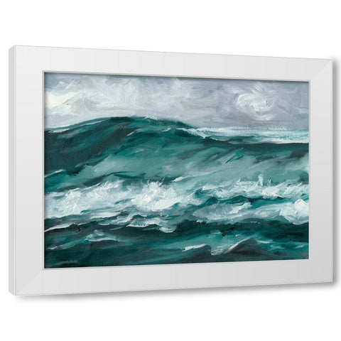 Moonlit Waves II White Modern Wood Framed Art Print by Harper, Ethan