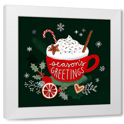 Christmas Comforts I White Modern Wood Framed Art Print by Borges, Victoria