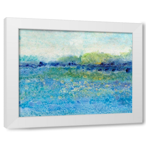 Shimmering Water I White Modern Wood Framed Art Print by OToole, Tim