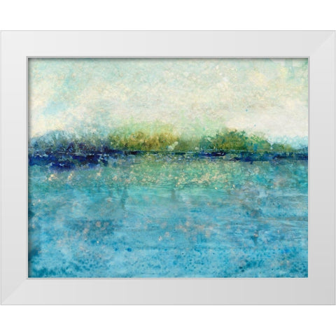 Shimmering Water II White Modern Wood Framed Art Print by OToole, Tim