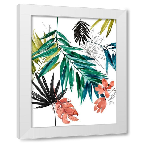 Tropical Composition II White Modern Wood Framed Art Print by Goldberger, Jennifer