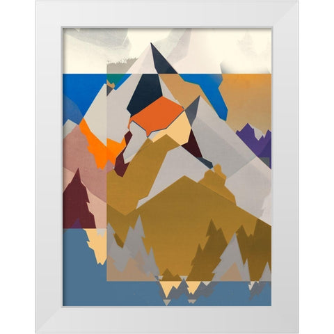 Mountain Extraction I White Modern Wood Framed Art Print by Goldberger, Jennifer