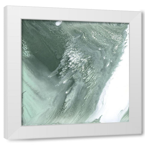 Moss Agate I White Modern Wood Framed Art Print by Studio W