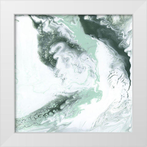 Moss Agate II White Modern Wood Framed Art Print by Studio W