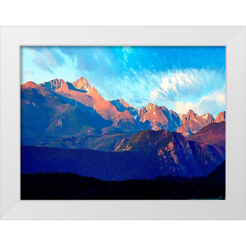 Mountainscape Photograph I White Modern Wood Framed Art Print by McLoughlin, James