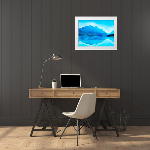 Mountainscape Photograph III White Modern Wood Framed Art Print by McLoughlin, James