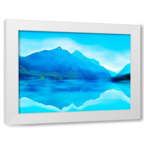 Mountainscape Photograph III White Modern Wood Framed Art Print by McLoughlin, James