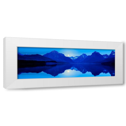 Mountainscape Panorama I White Modern Wood Framed Art Print by McLoughlin, James