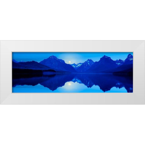 Mountainscape Panorama I White Modern Wood Framed Art Print by McLoughlin, James