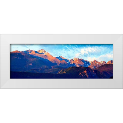 Mountainscape Panorama III White Modern Wood Framed Art Print by McLoughlin, James