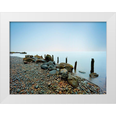 Seascape Photo I White Modern Wood Framed Art Print by McLoughlin, James