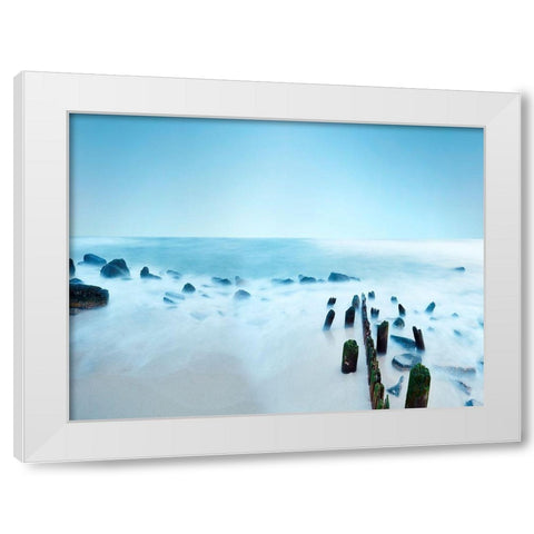 Seascape Photo III White Modern Wood Framed Art Print by McLoughlin, James