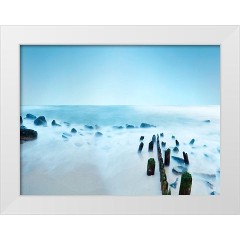 Seascape Photo III White Modern Wood Framed Art Print by McLoughlin, James