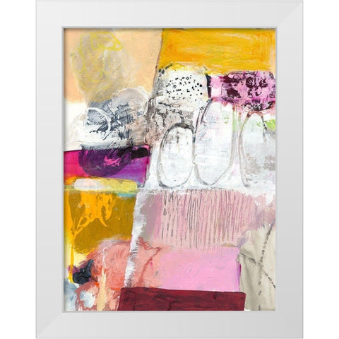 Abstract #27-A White Modern Wood Framed Art Print by Fuchs, Jodi