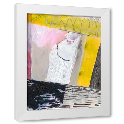 Abstract #27-B White Modern Wood Framed Art Print by Fuchs, Jodi