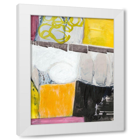 Abstract #27-C White Modern Wood Framed Art Print by Fuchs, Jodi