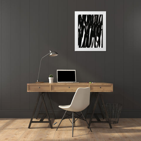 Ink Scribble I White Modern Wood Framed Art Print by Fuchs, Jodi