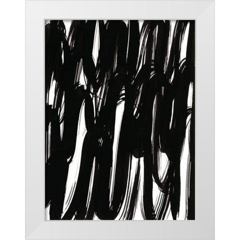 Ink Scribble I White Modern Wood Framed Art Print by Fuchs, Jodi