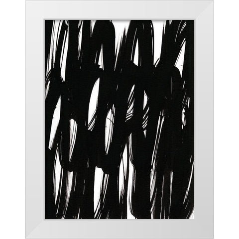 Ink Scribble II White Modern Wood Framed Art Print by Fuchs, Jodi