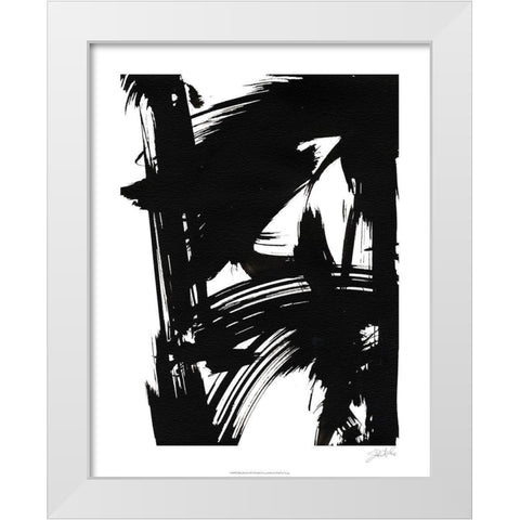 Black Bamboo II White Modern Wood Framed Art Print by Fuchs, Jodi