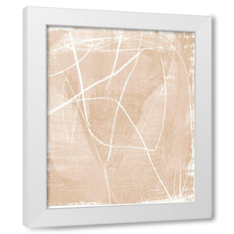 Linje I White Modern Wood Framed Art Print by Vess, June Erica