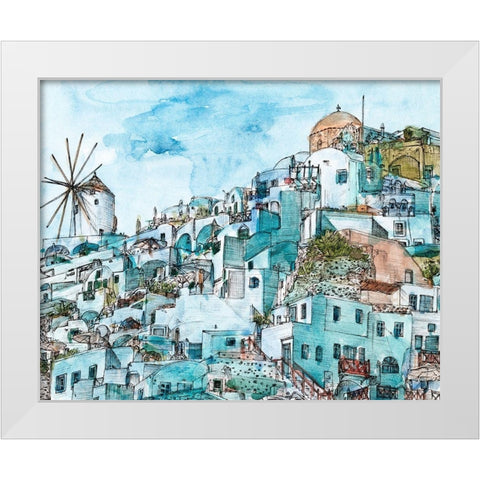 Secret Greece II White Modern Wood Framed Art Print by Wang, Melissa