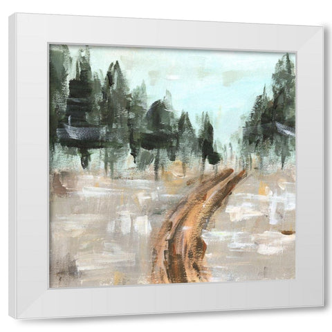 Woodland Path II White Modern Wood Framed Art Print by Wang, Melissa