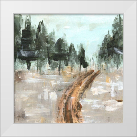 Woodland Path II White Modern Wood Framed Art Print by Wang, Melissa