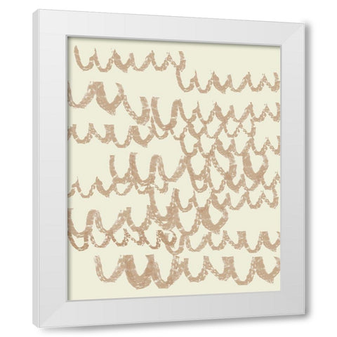 Scalloped I White Modern Wood Framed Art Print by Goldberger, Jennifer