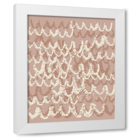 Scalloped III White Modern Wood Framed Art Print by Goldberger, Jennifer