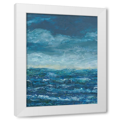 Dark Seas I White Modern Wood Framed Art Print by Chandler, Sharon