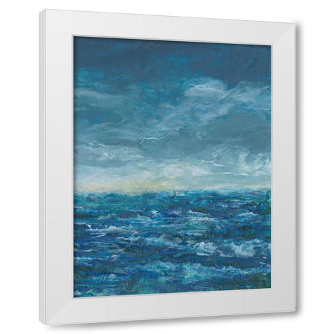 Dark Seas II White Modern Wood Framed Art Print by Chandler, Sharon