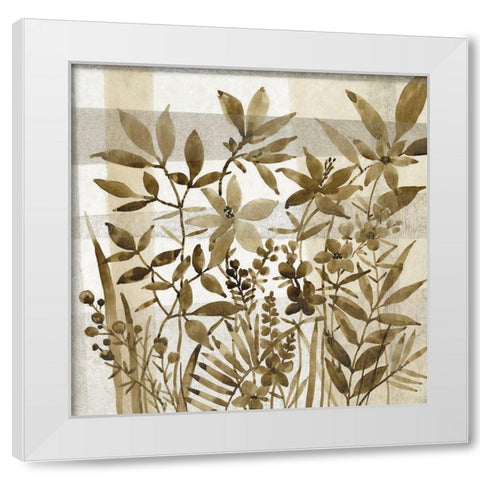 Neutral Garden II White Modern Wood Framed Art Print by OToole, Tim
