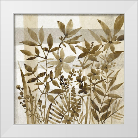 Neutral Garden II White Modern Wood Framed Art Print by OToole, Tim