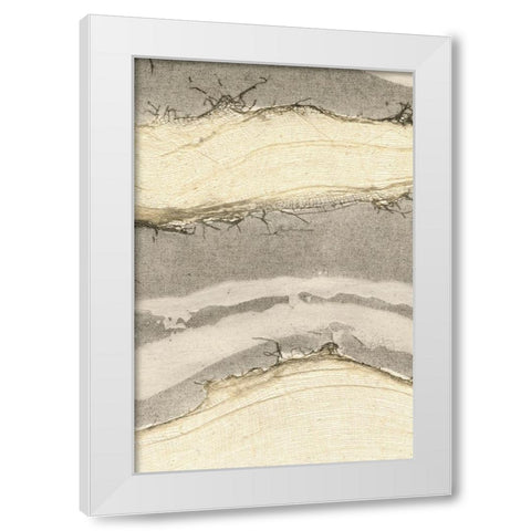 Embellished Flux III White Modern Wood Framed Art Print by Lam, Vanna