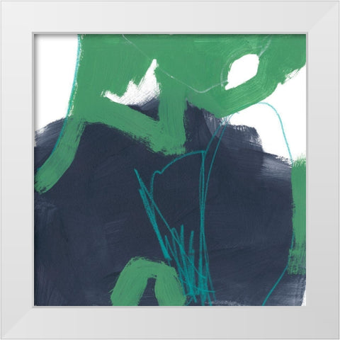 Jungle Gesture II White Modern Wood Framed Art Print by Vess, June Erica