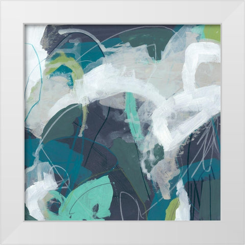 Trassel I White Modern Wood Framed Art Print by Vess, June Erica