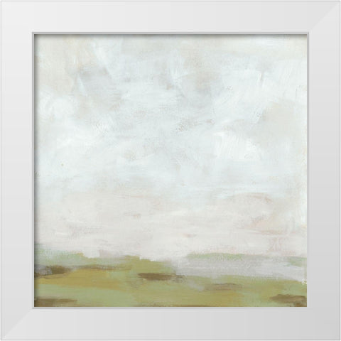 Moss Horizon I White Modern Wood Framed Art Print by Vess, June Erica