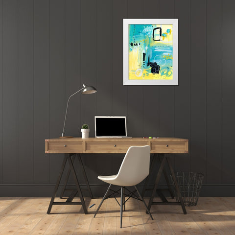 Floating Atmosphere I White Modern Wood Framed Art Print by Wang, Melissa