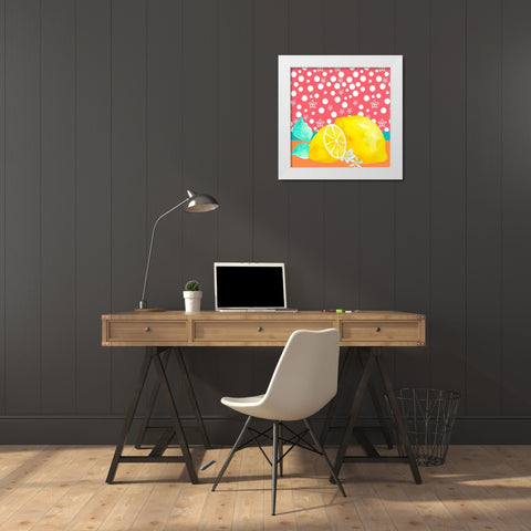 Lemon Inspiration I White Modern Wood Framed Art Print by Hernandez, Larisa