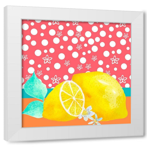 Lemon Inspiration I White Modern Wood Framed Art Print by Hernandez, Larisa
