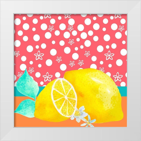 Lemon Inspiration I White Modern Wood Framed Art Print by Hernandez, Larisa